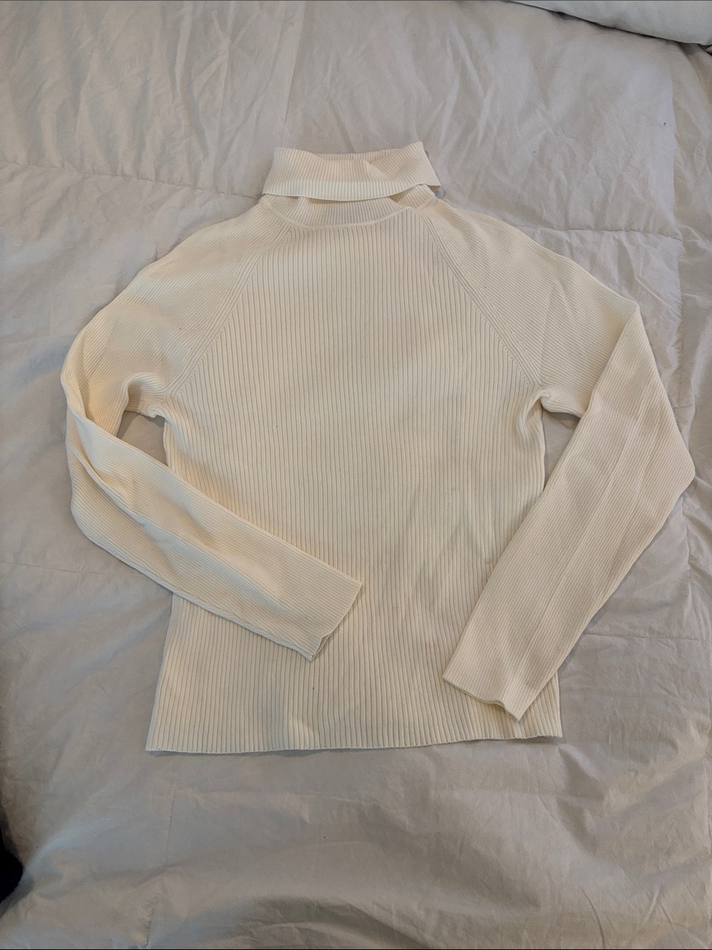Banana Republic Ribbed Cowl Neck Sweater Cream XL